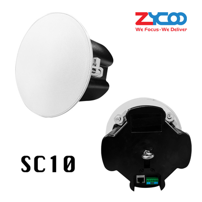 SIP Diaktifkan IP PA Speaker System Indoor 10W Ceiling Speakers 100db Hospital School