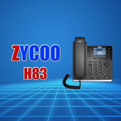 Telepon Meja VoIP 10/100Mbps DC 5V PoE Mendukung Telepon Meja 4 Jalur